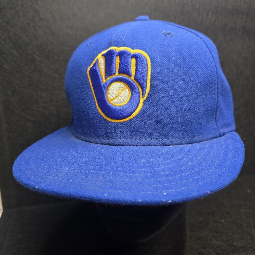 Milwaukee Brewers New Era MLB Authentic Fitted Hat 7 1/2